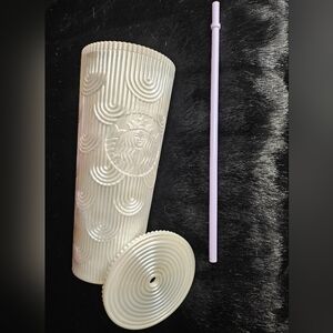 Starbucks 2023 Spring Pearl White Mermaid Cold Cup Tumbler 24oz Venti NEW
